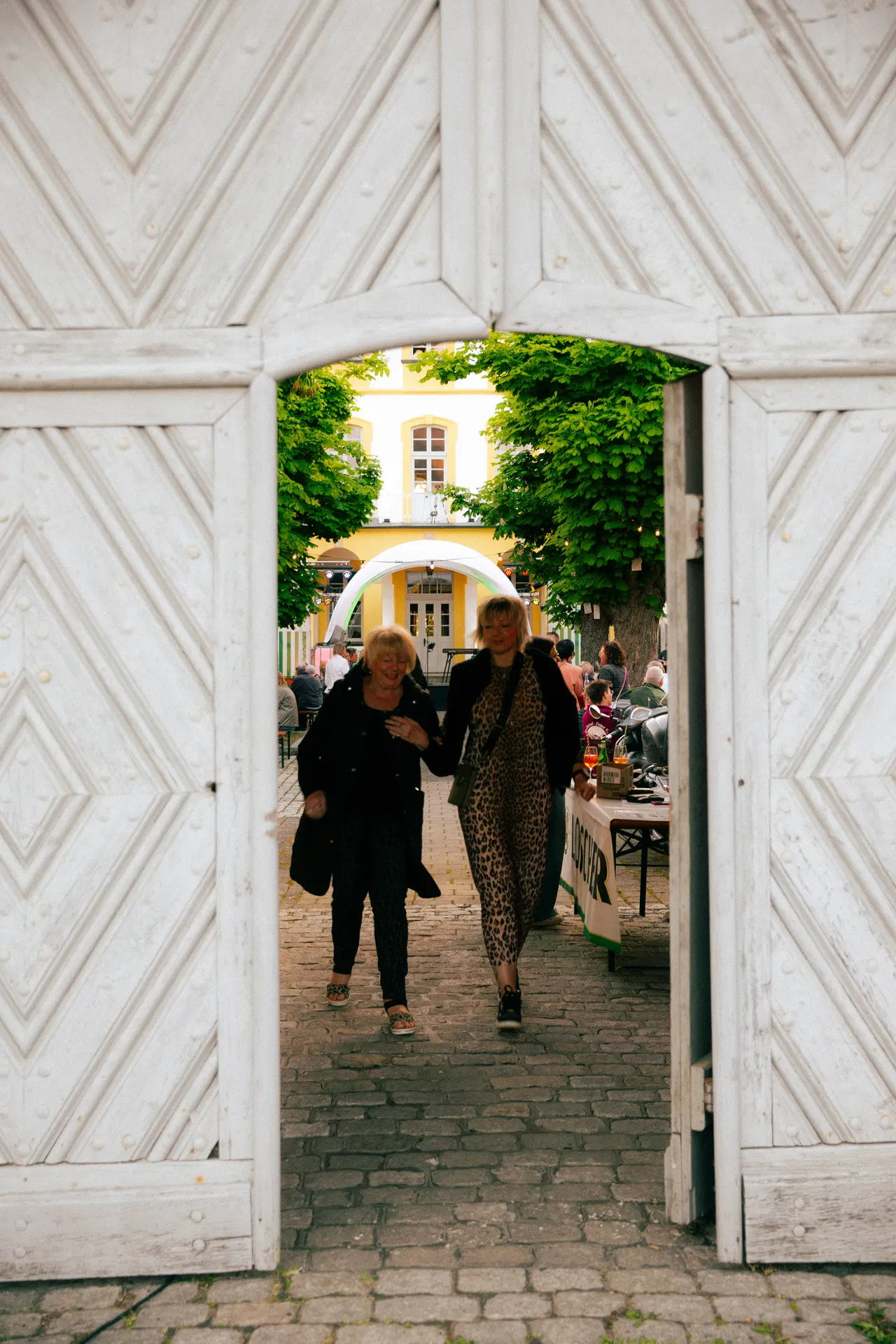 Empfang der Gäste am Schlosstor
